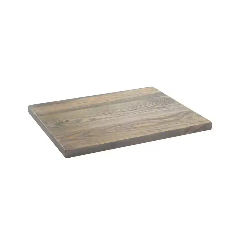 RESTORE Riverstone Grey Solid Wood End Tabletop by Pipe Decor