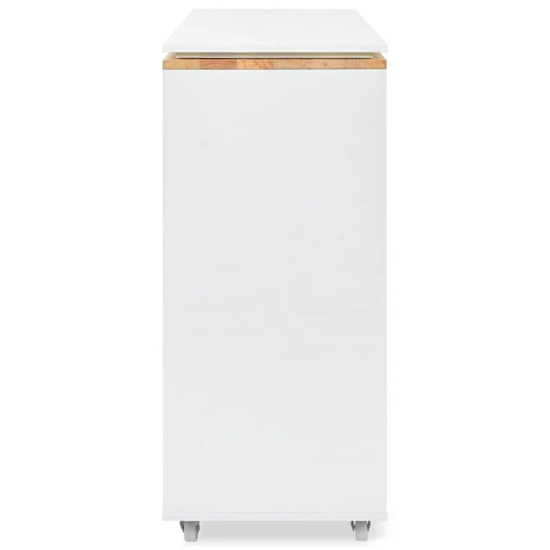 Kitchen Island With Extended Table and LED Lights