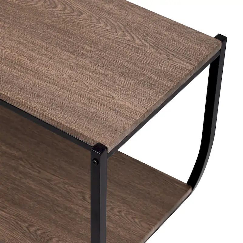 Merax Rustic Industrial Design Demilune Shape Console Table