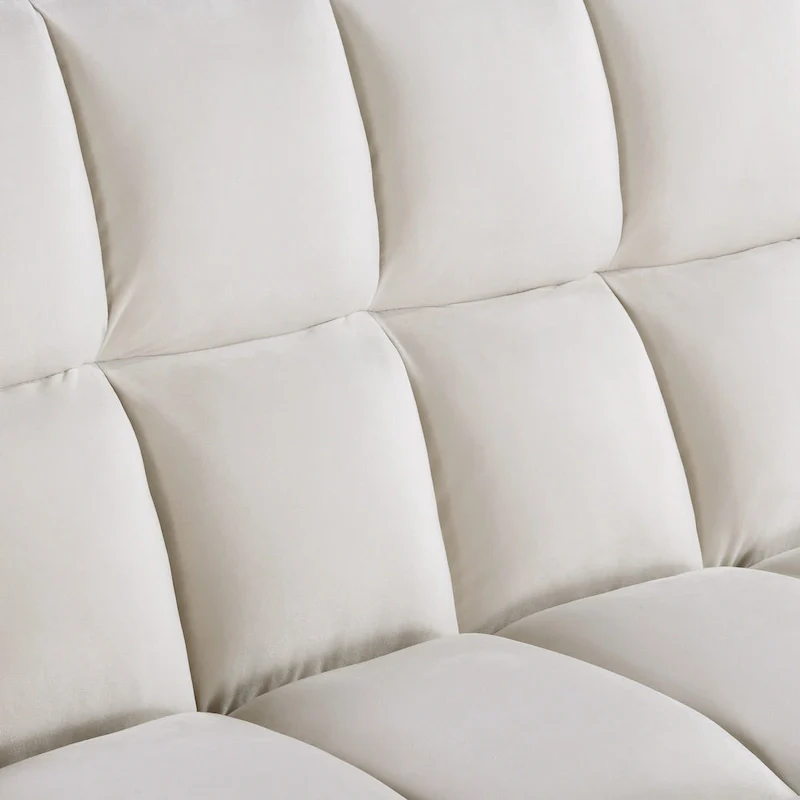 Modern 68 Length Tufted Convertible Loveseat Sleeper Sofa Bed - 68L x 55W x 20H