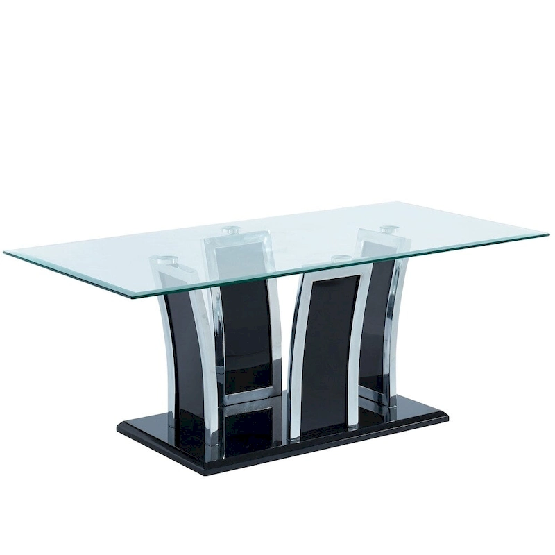 del Rio Modern Glass Top 2-Piece Accent Table Set by Furniture of America