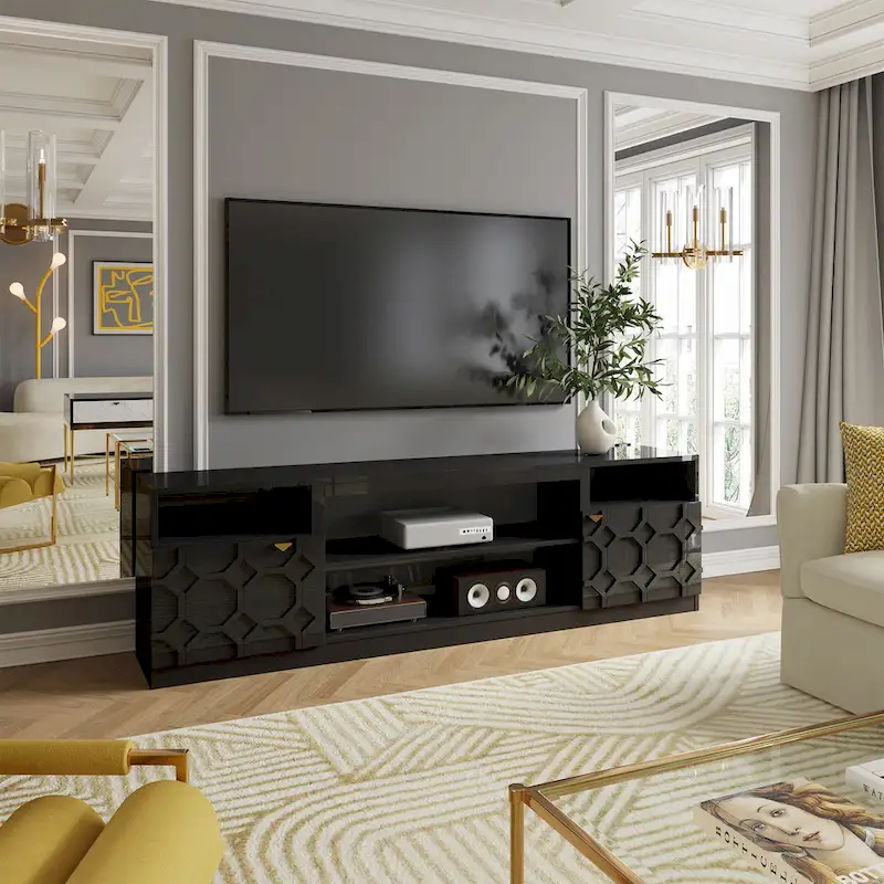 Clihome 70 High Gloss TV Stand