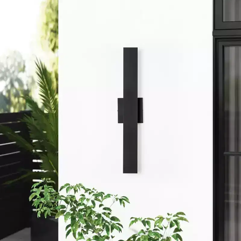 C Cattleya Black Dimmable LED Outdoor Wall Lantern Sconce with Frosted Glass
