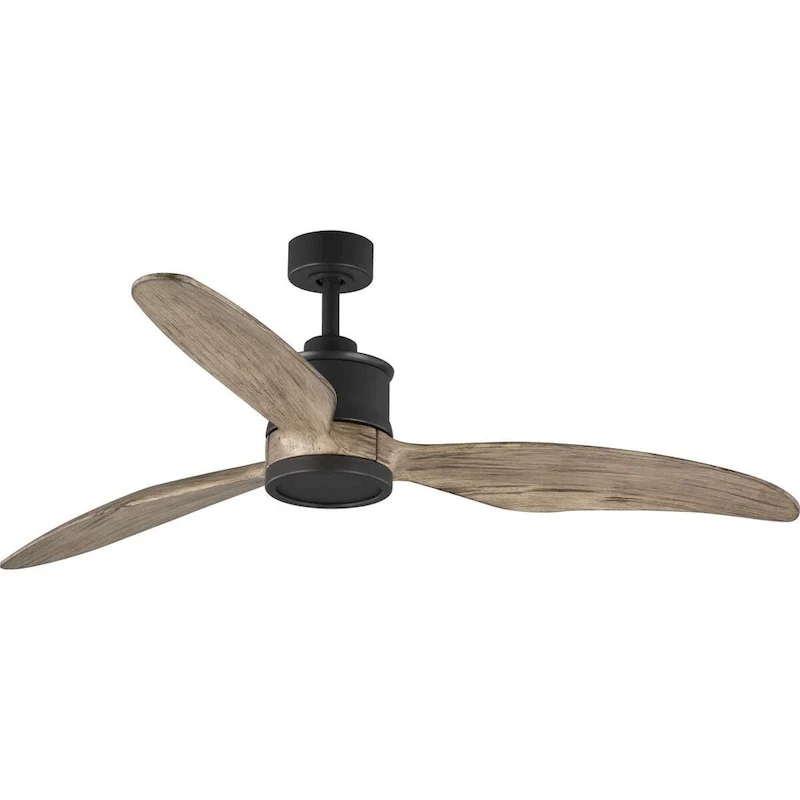 Farris Collection Three-Blade Carved Wood 60  Ceiling Fan - 12.370  x 31.250  x 10.500