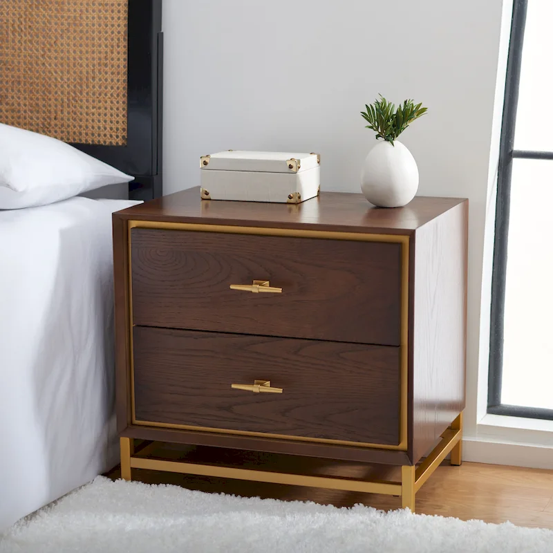 SAFAVIEH Jayla 2-Drawer Accent Table Nightstand
