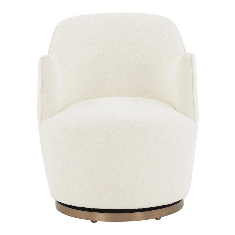 SAFAVIEH Couture Nver Swivel Accent Chair - 26 In. W x 32 In. D x 31 In. H - 26Wx32Dx31H
