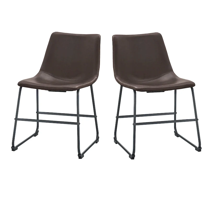 Middlebrook Prusiner Faux Leather Dining Chair (Set of 2)