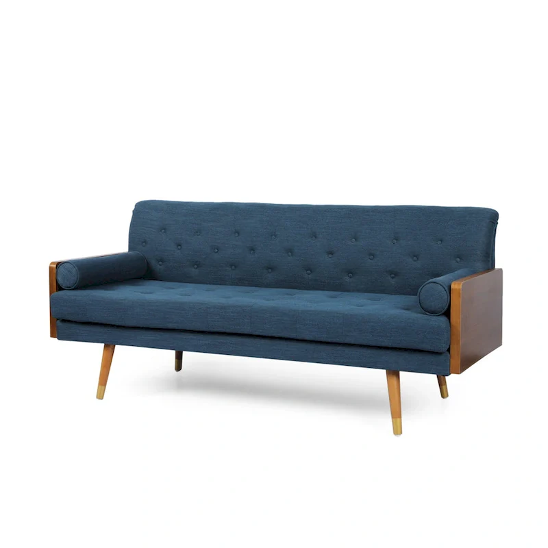Jalon Mid-century Modern Tufted Fabric Sofa