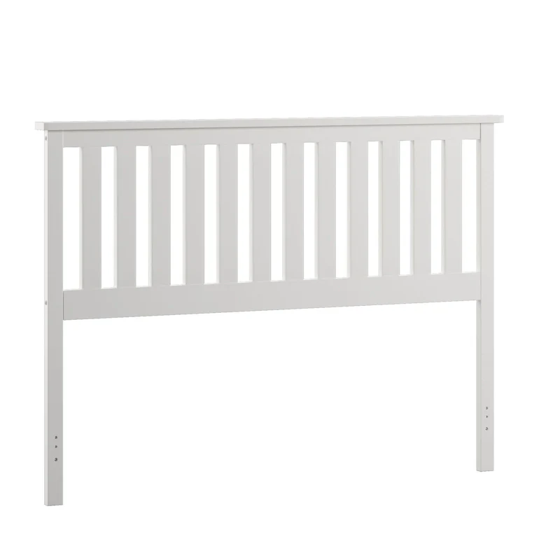 White Slatted Wooden Headboard