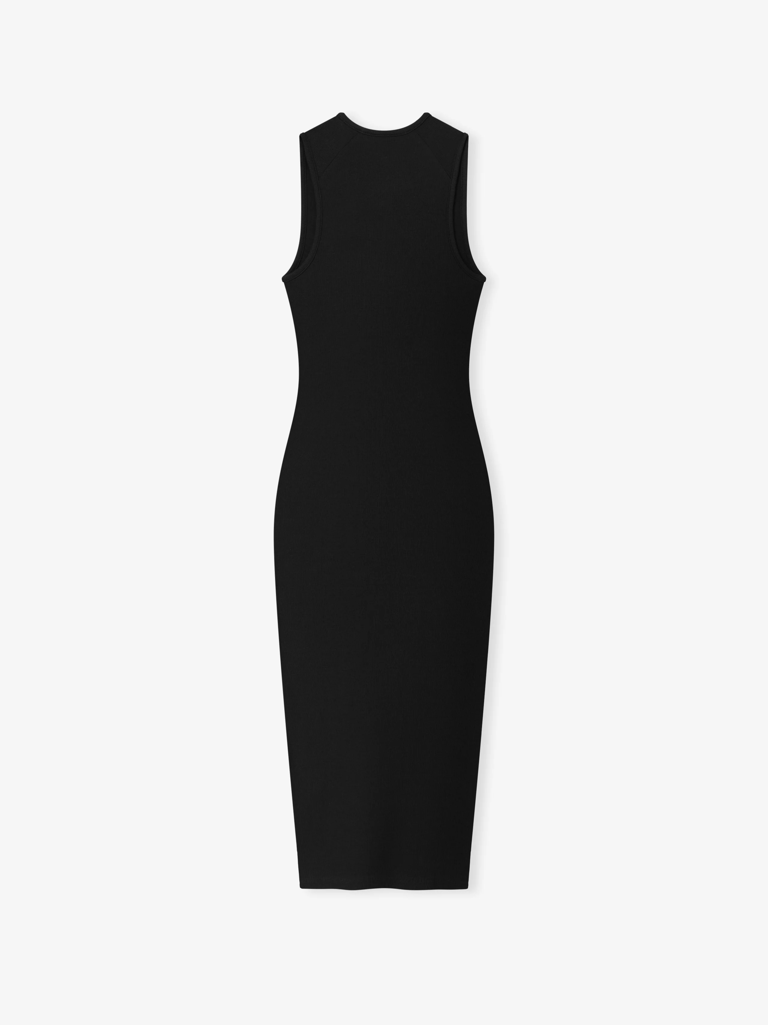 Womens Rib Knit Fitted Long Tank Dress