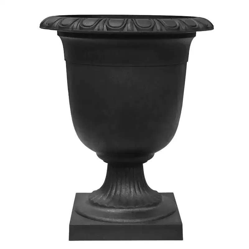 Tierra Verde Crescendo Indoor Outdoor Self-Watering Planter Pot Black 19"x23"
