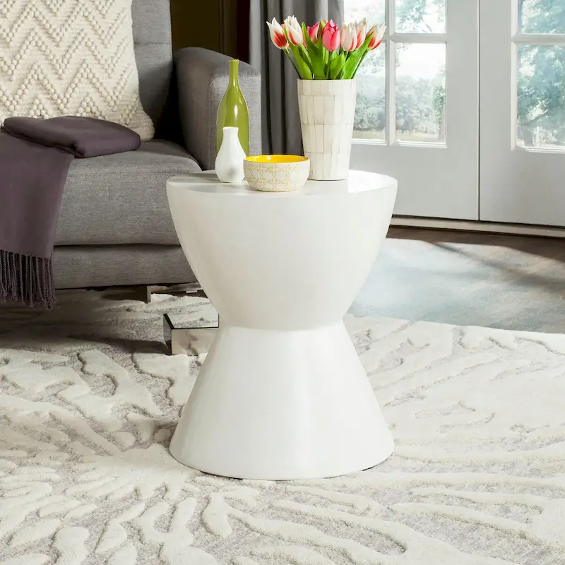 SAFAVIEH Elektra Concrete Indoor/Outdoor Accent Table - 14.9 x 14.9 x 17.7 - 15Wx15Dx18H
