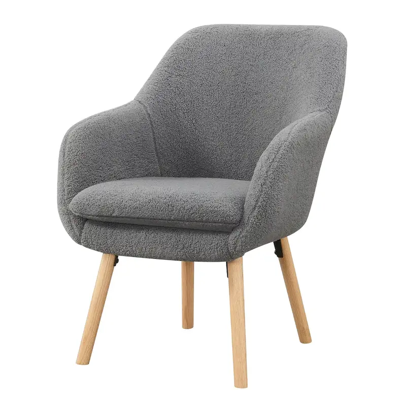 Take a Seat Charlotte Wingback Sherpa Accent Armchair