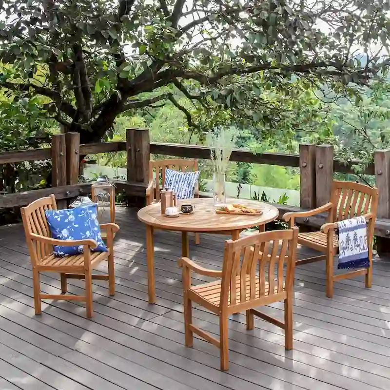 Cambridge Casual Leon 5-piece Teak Outdoor Dining Set