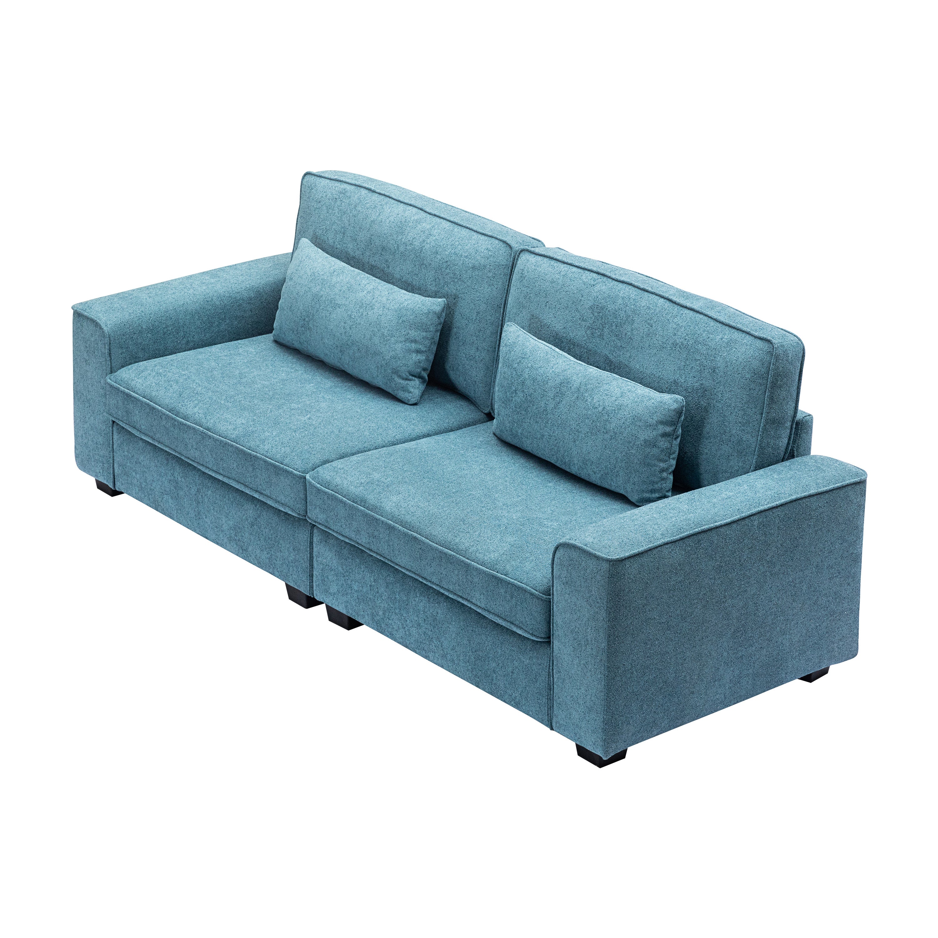 Modern Upholstered Loveseat Sofa with Plush Cushions