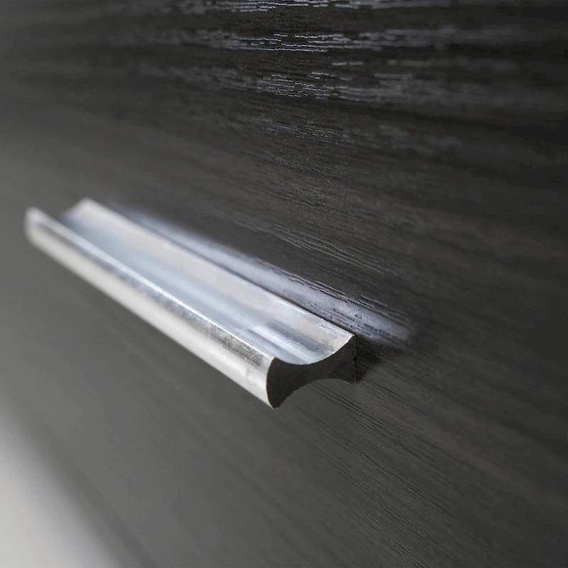 Avery 55-inch 2-Drawer 4-Shelf TV Stand in Steel