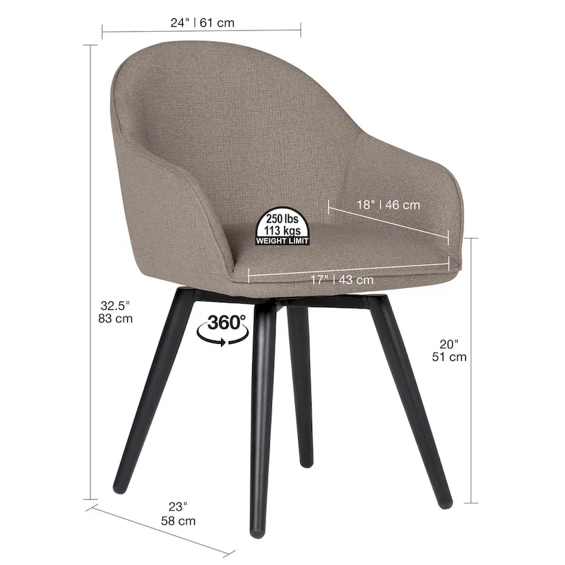 Studio Designs Home Dome Swivel Arm Chair
