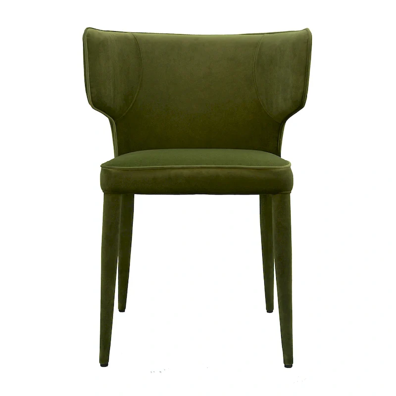 Extended Wingback Modern Leather Dining Chair