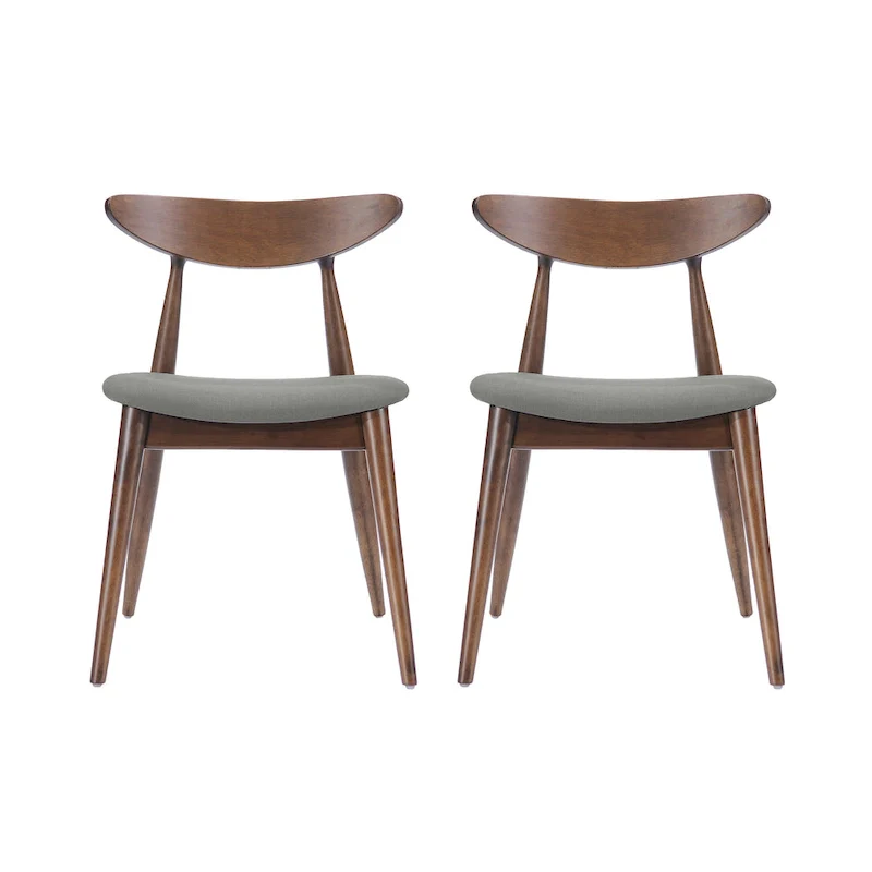 Barron Mid-Century Modern Dining Chairs (Set of 2) by Christopher Knight Home - 22.50   W x 19.75   L x 28.75   H