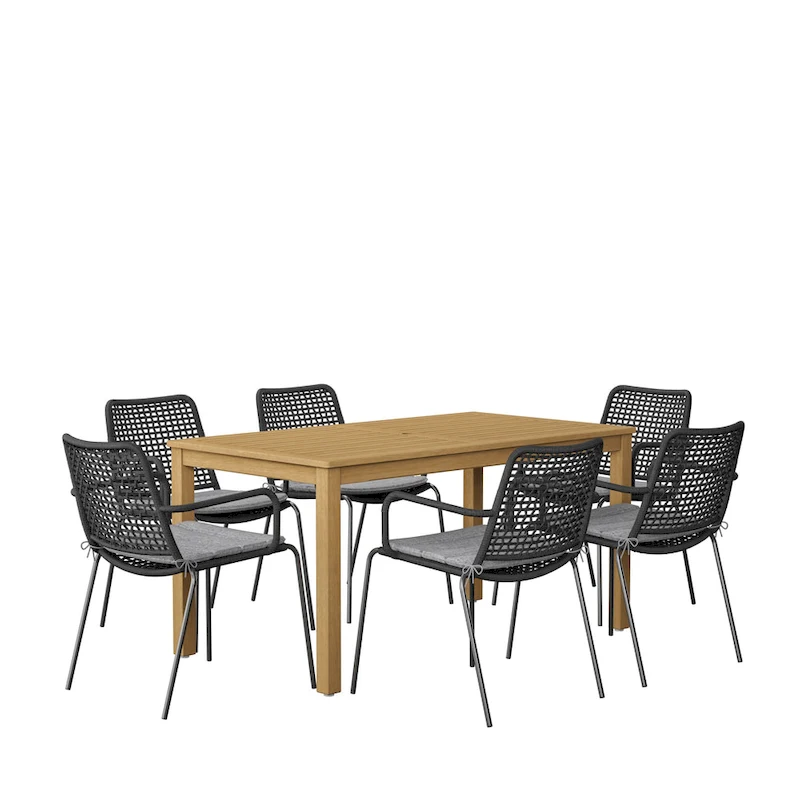 Amazonia Norristown Outdoor Rectangular 7-piece Dining Set