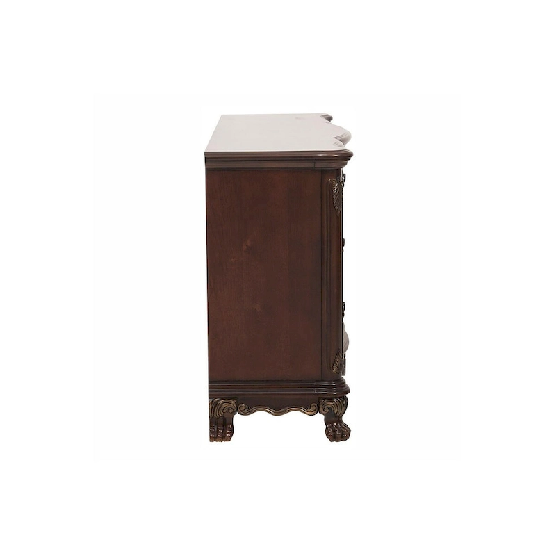 Shelby Cherry Traditional Fabric Oval Double Pedestal Dining Room Set