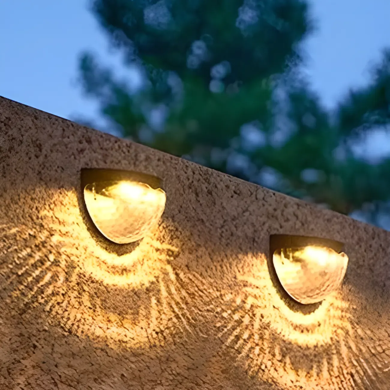 Outdoor Solar Translucent  Quarter Sphere Plastic Wall Sconce