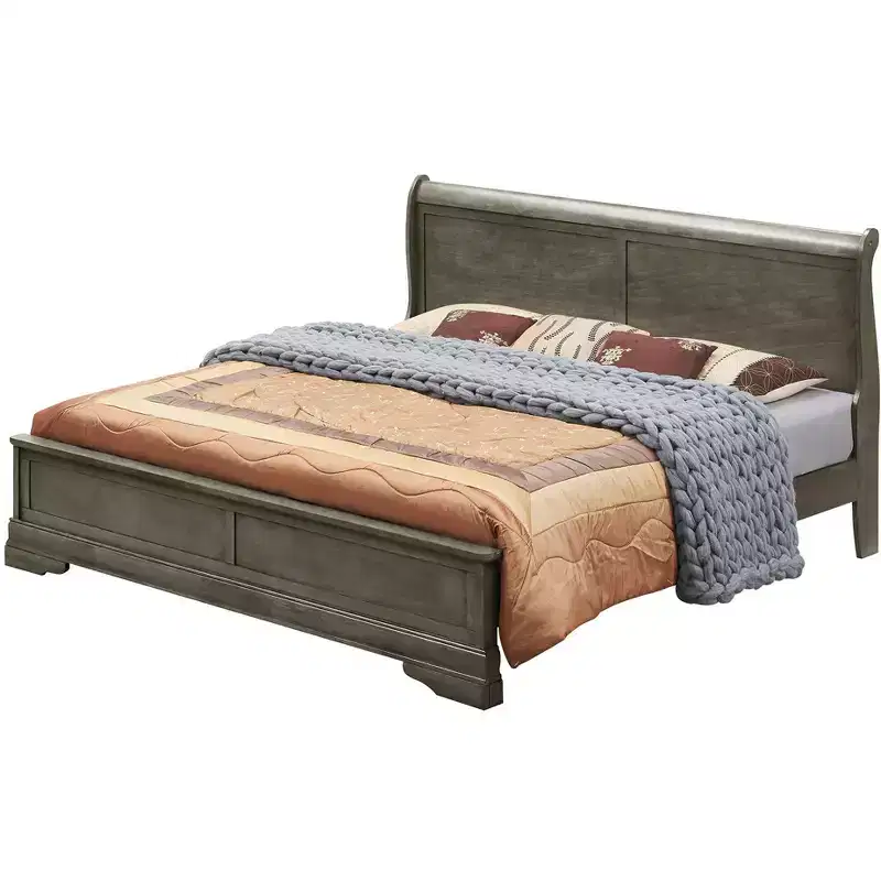 Passion Furniture Louis Philippe Queen Panel Bed
