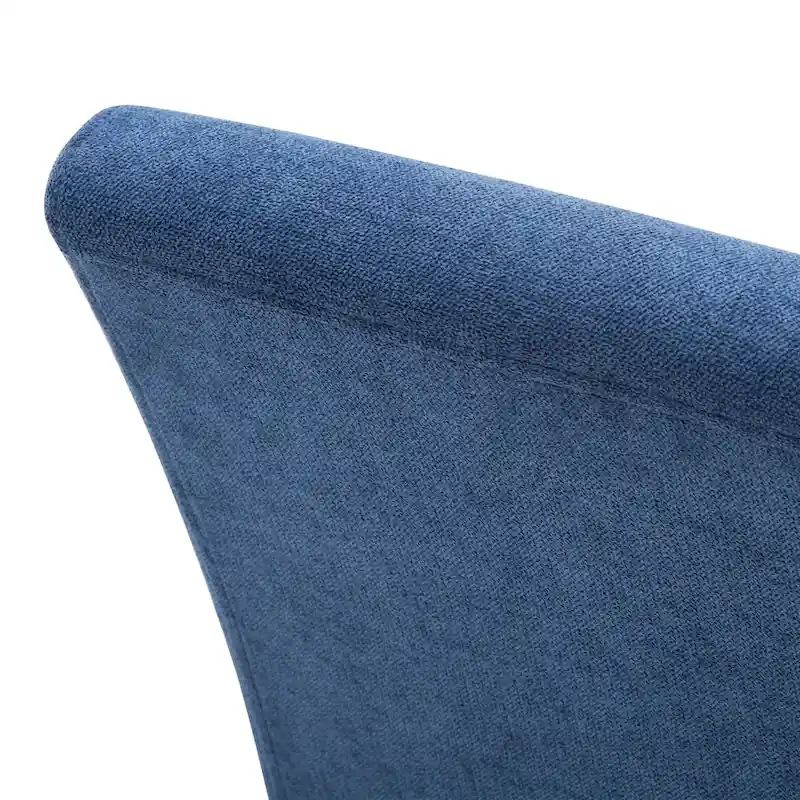 Fabric Upholstered Nailhead Trim Parsons Dining Chairs Terry Cloth Set of 2