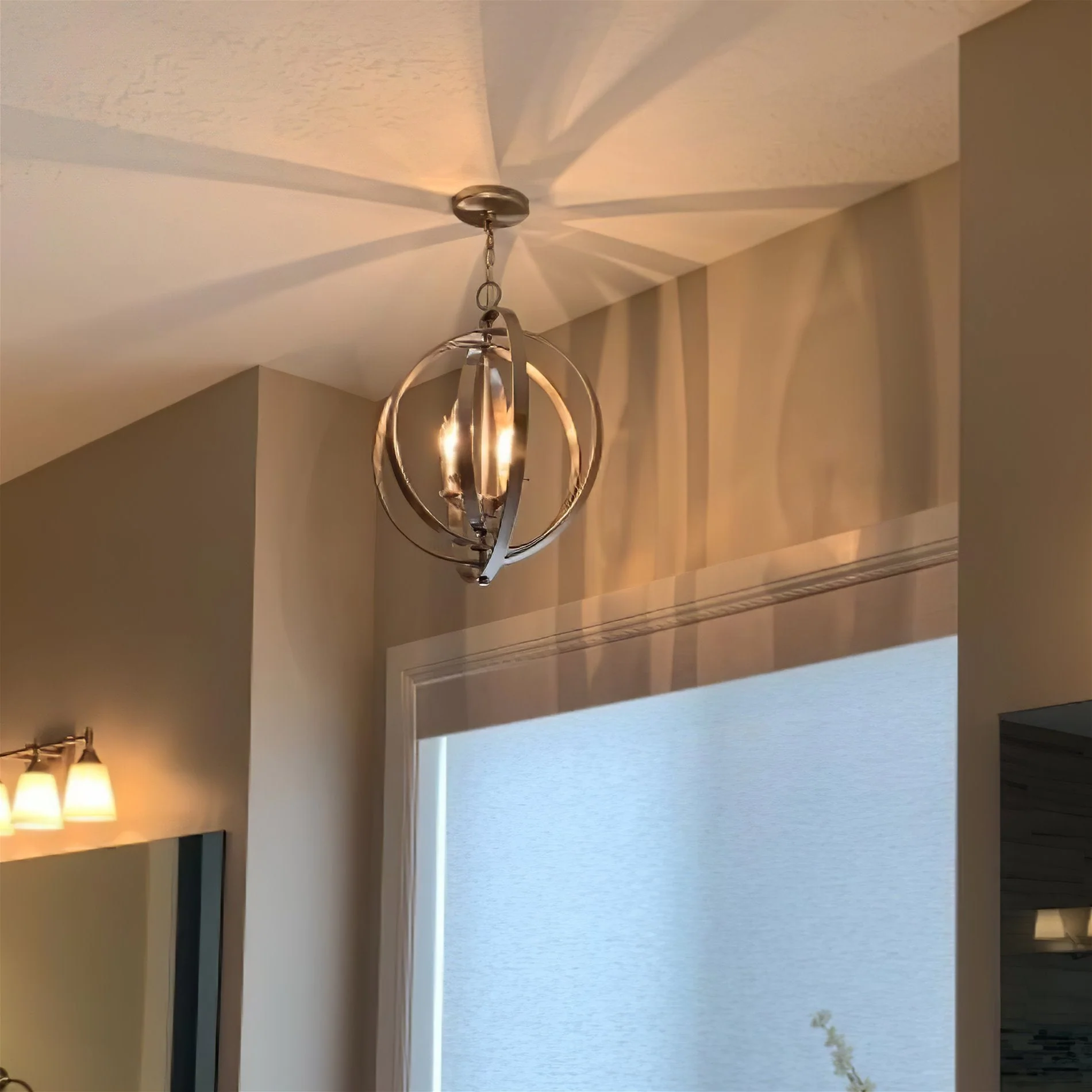 Orbits 21 4-Light Modern Sphere/Orb Chandelier