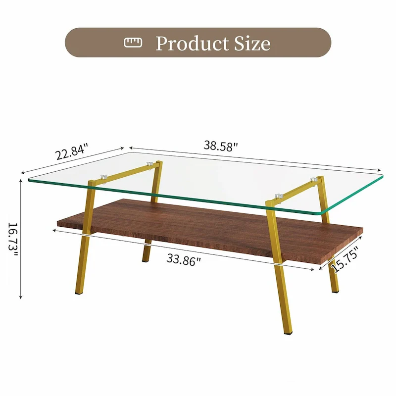 38.58  Rectangle Coffee Table with Modern Design