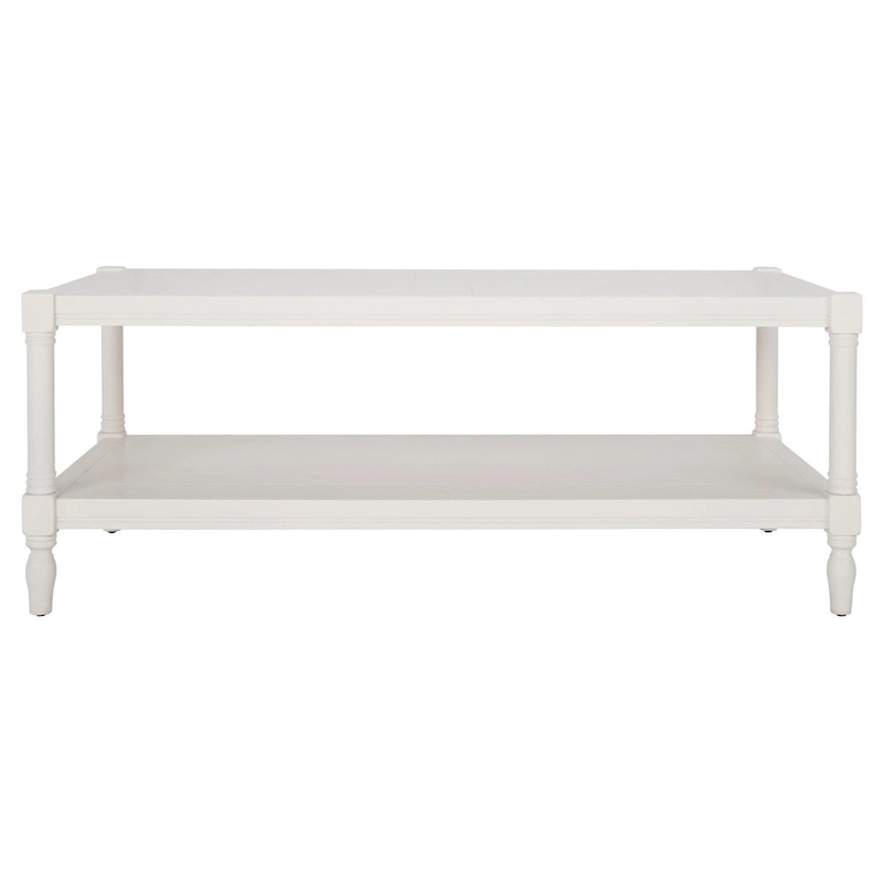 SAFAVIEH Eudora White Coffee Table - 47.2 x 23.6 x 18.9 - 47Wx24Dx19H