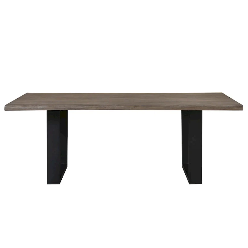 Ditmars Dark Brown Finish 84 Live Edge Dining Table by iNSPIRE Q Modern