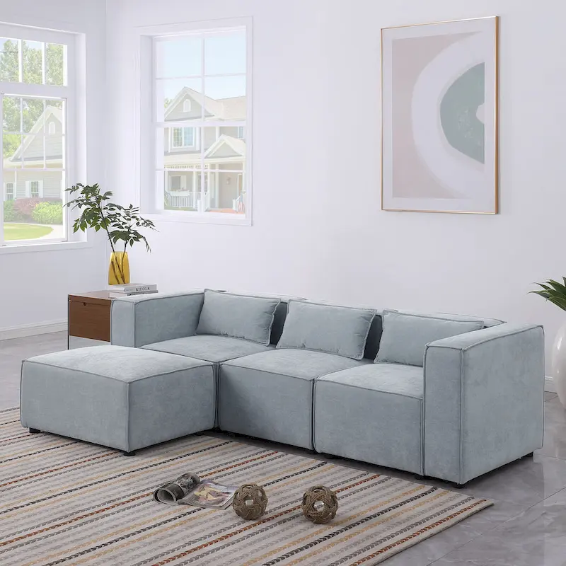 Free Combination Chenille Upholstered Modular Sectional Sofa