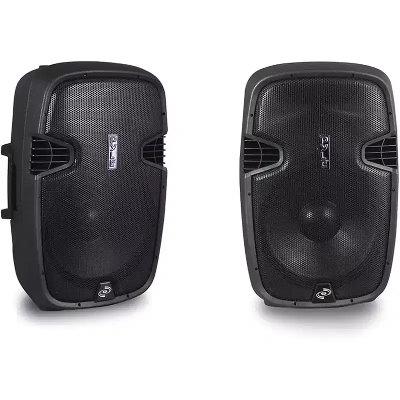 Pyle 15 Bluetooth PA Speaker System with Wired Microphone & Speaker Stand - Black
