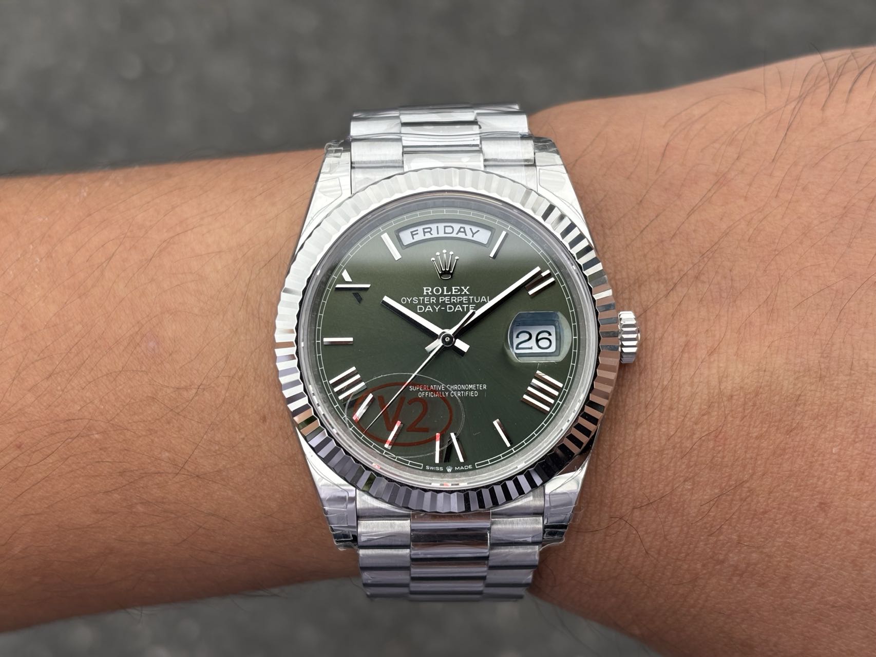 Rolex replica Day-Date wrist shot