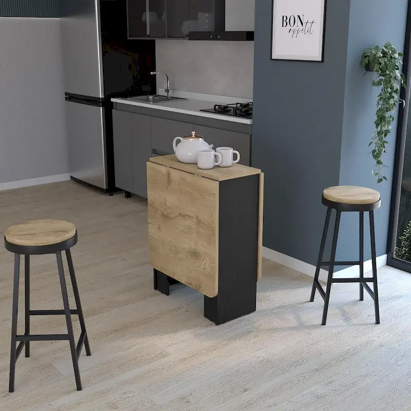 Gateleg Folding Table Space-Saving with Compact Design