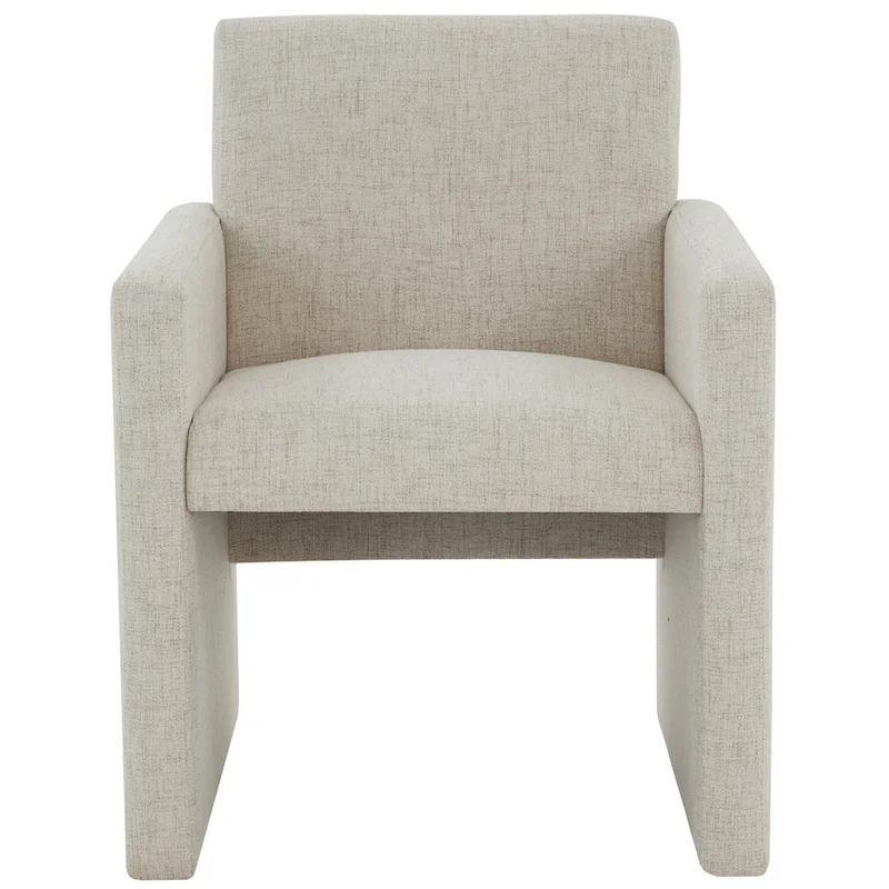SAFAVIEH Couture Gunna Linen Arm Chair - 26 W x 25 D x 33 H - 26Wx25Dx33H