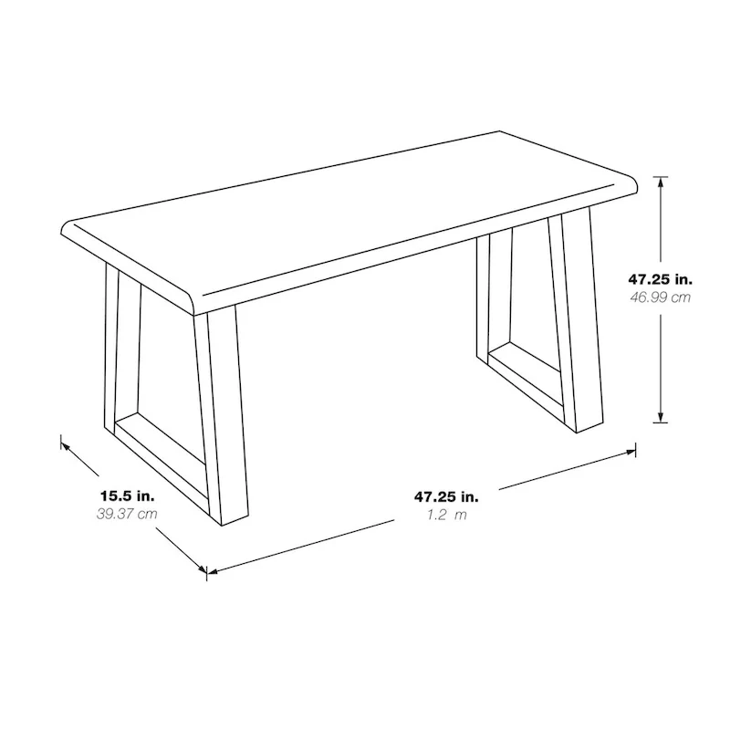 Weston Bench in Rustic Sand Finish