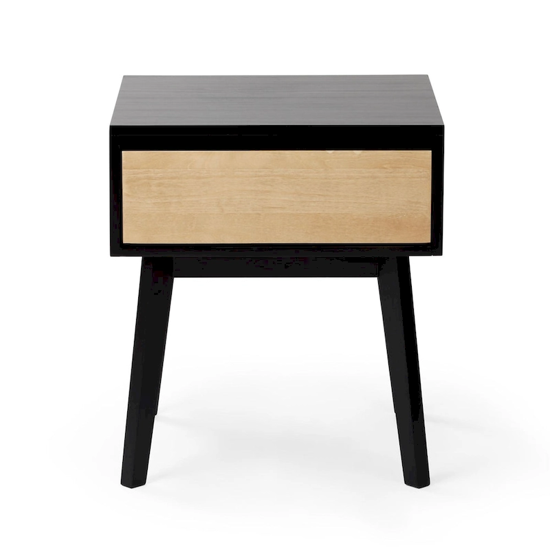 Plank and Beam Scandinavian Nightstand with 1 Drawer