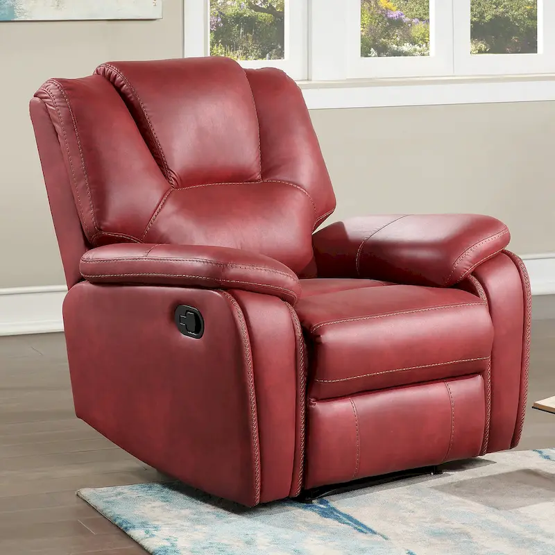 Steve Silver Kameryn Faux Leather Manual Recliner