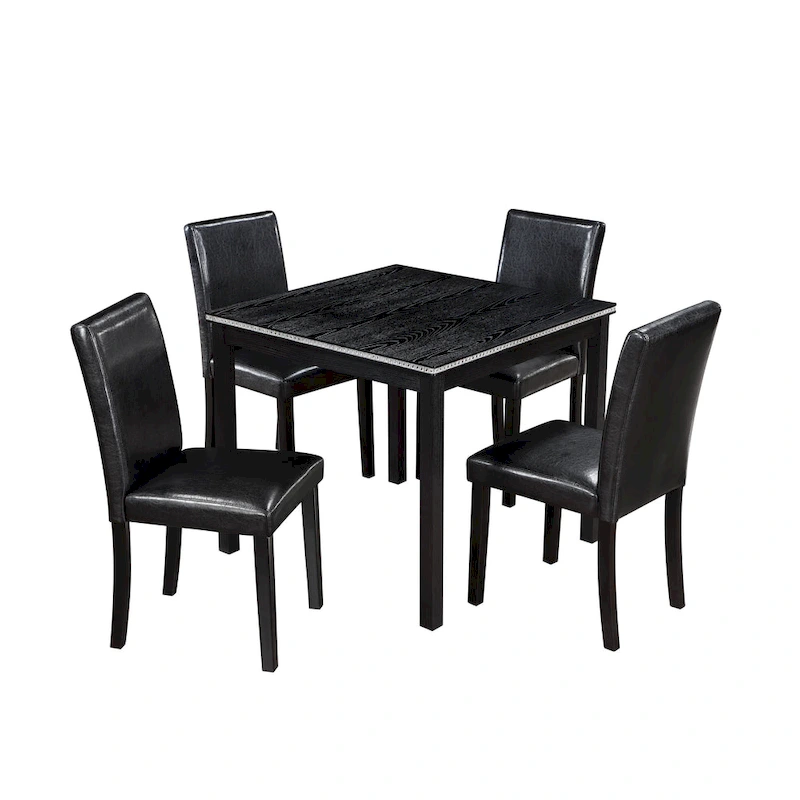 5 Piece Wooden Dining Table Set