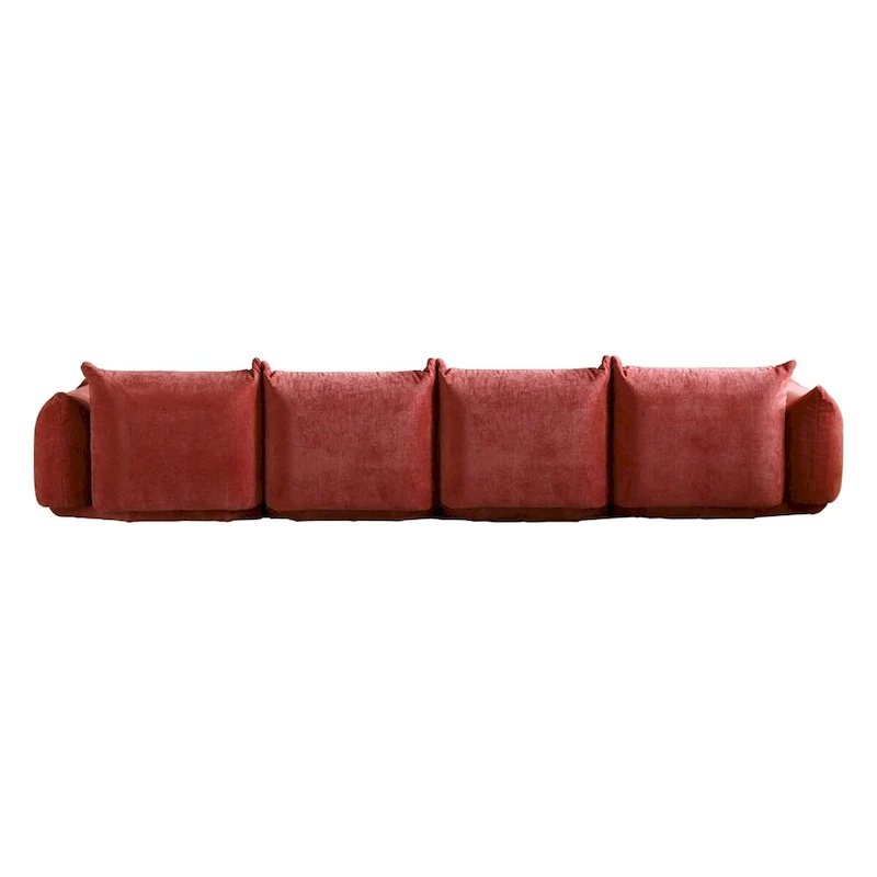 L-Shape Sectional Sofa with Ottoman - Chenille Modular Couch
