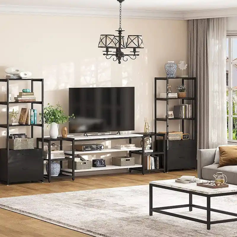 78 Inches TV Stand Entertainment Center Stand, TV Console Table