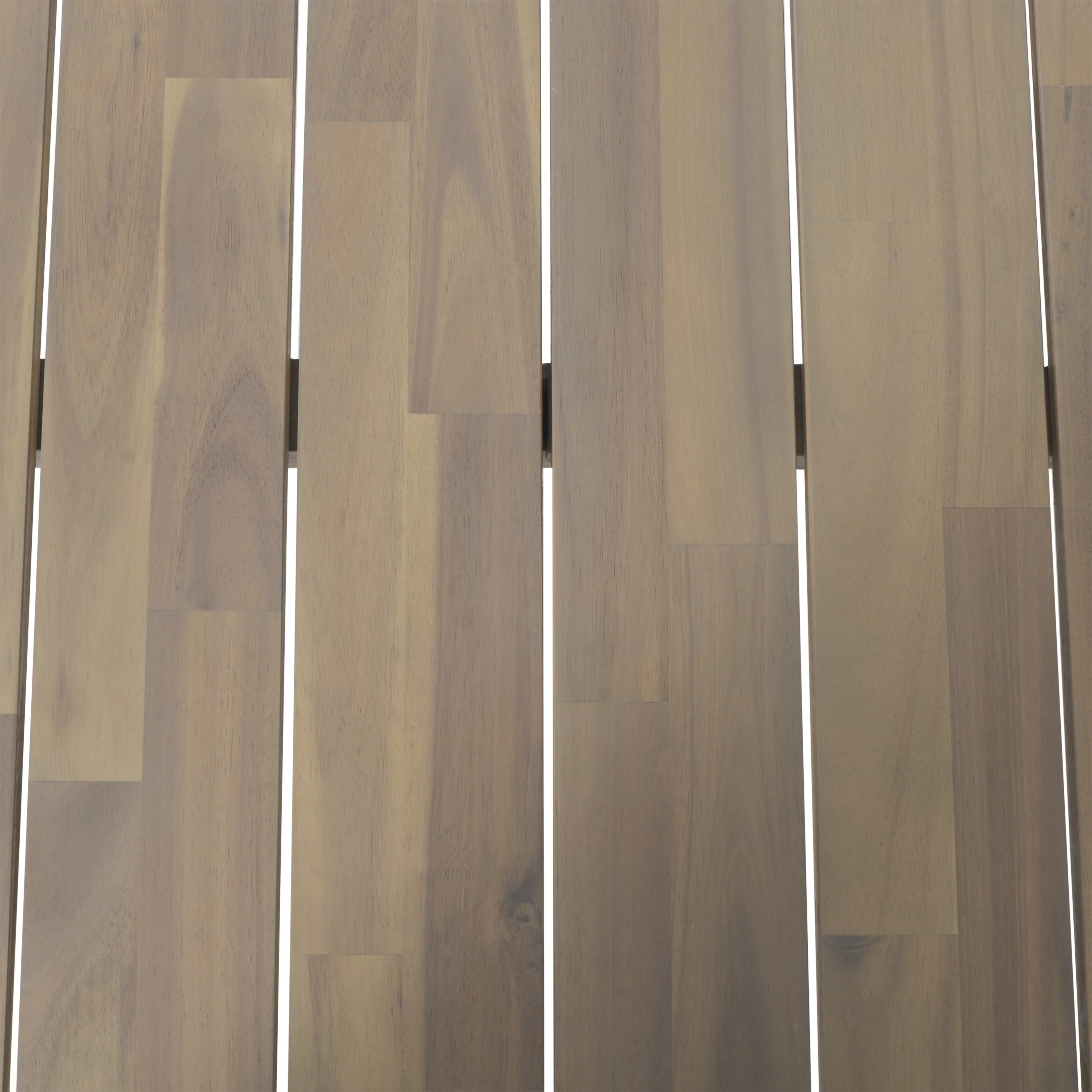 Acacia Wood 6 Seater Dining Table, Light Ash