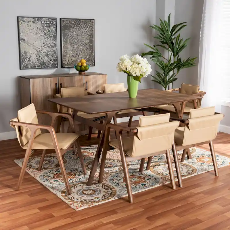 Mid-Century Modern 7-Piece Dining Set