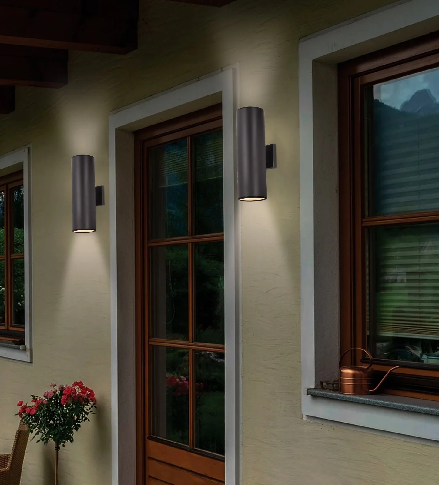 Enzo 16 2-Light Modern Indoor/Outdoor Weatherproof Wall Sconce