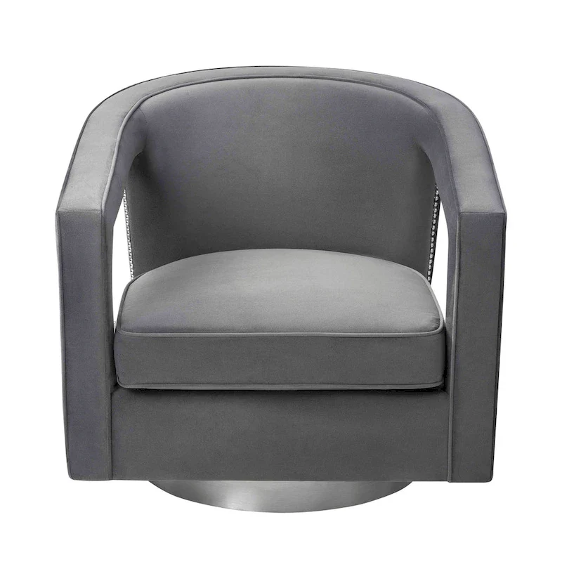 Stark Modern Velvet Swivel Accent Chair