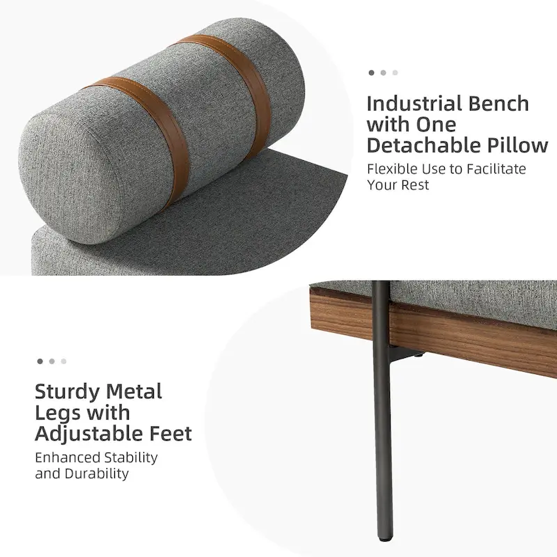 Damacio Entryway Bench with Removable Pillow