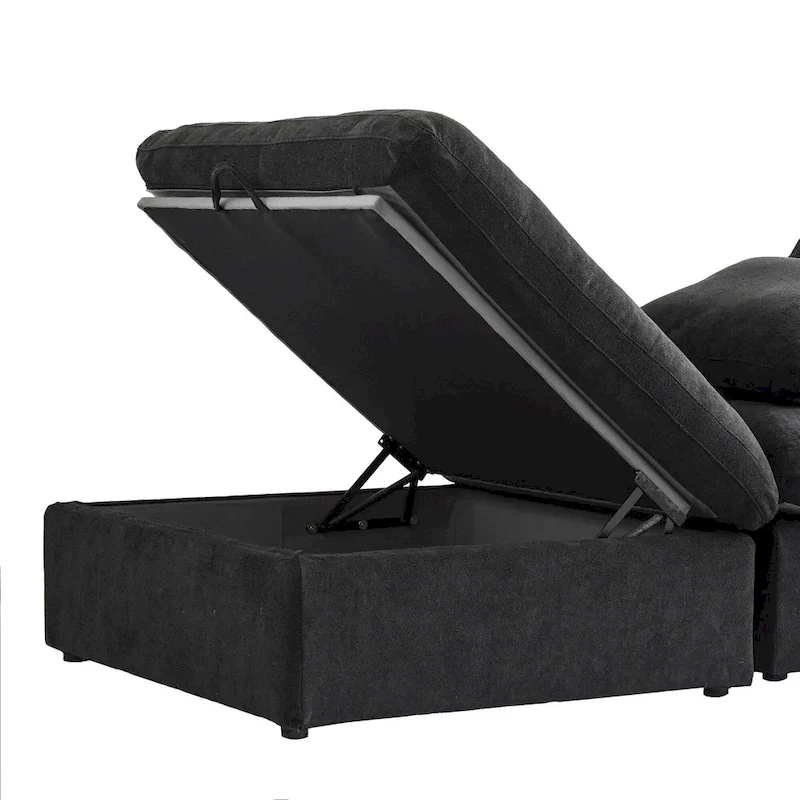 Widen Down Filled 5-Piece Sectional and Ottoman