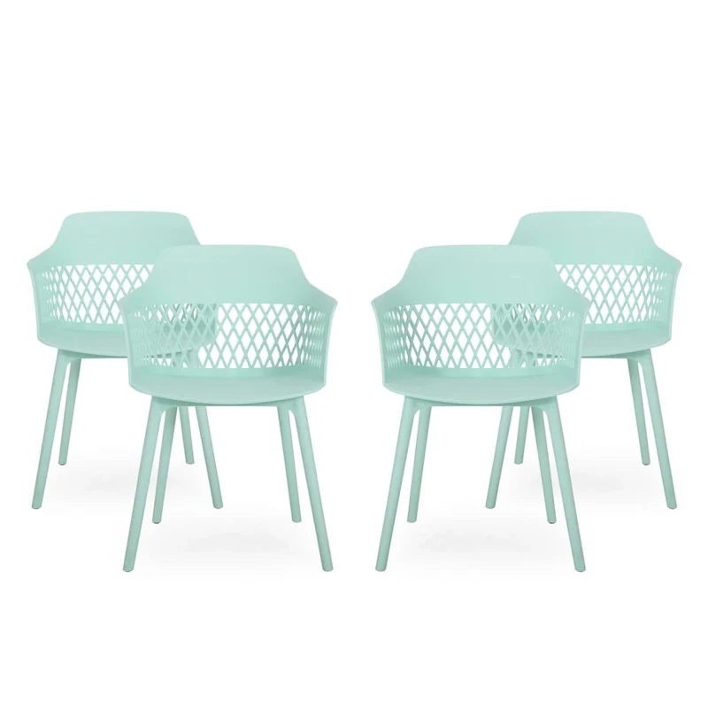 Azalea Outdoor Modern Dining Chair (Set of 4) by Christopher Knight Home - 23.00 W x 21.50 D x 33.00 H